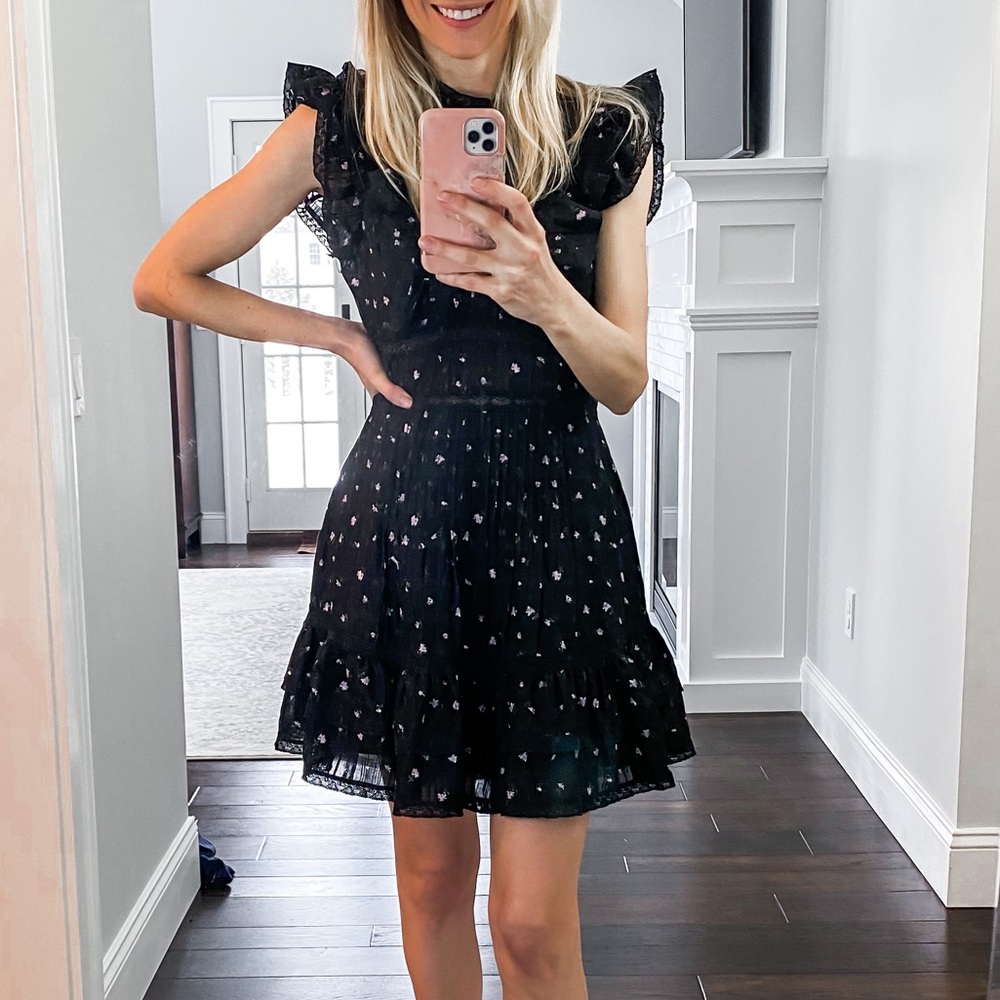 Linen floral dress